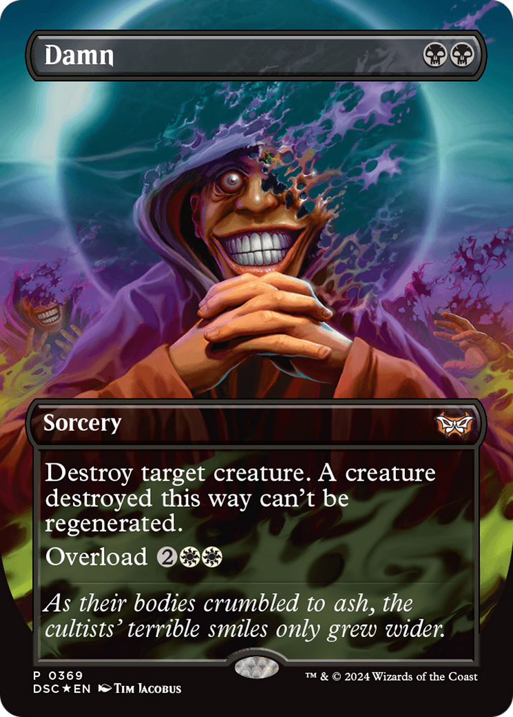 Damn (DSC-369) - Duskmourn: House of Horror Commander (Borderless) Foil - Premium MTG Single from Wizards of the Coast - Just $3.86! Shop now at Game Crave Tournament Store
