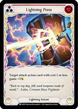 Lightning Press (Red) (LXI018) - Blitz Deck: Tales of Aria - Lexi