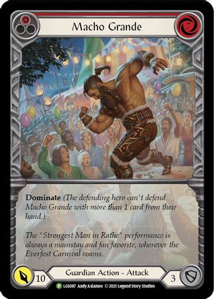 Macho Grande (Red) (LGS087) - Flesh and Blood: Promo Cards Rainbow Foil