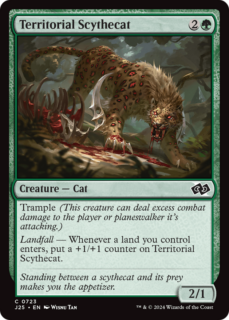 Territorial Scythecat (J25-723) - Foundations Jumpstart - Premium MTG Single from Wizards of the Coast - Just $0.25! Shop now at Game Crave Tournament Store