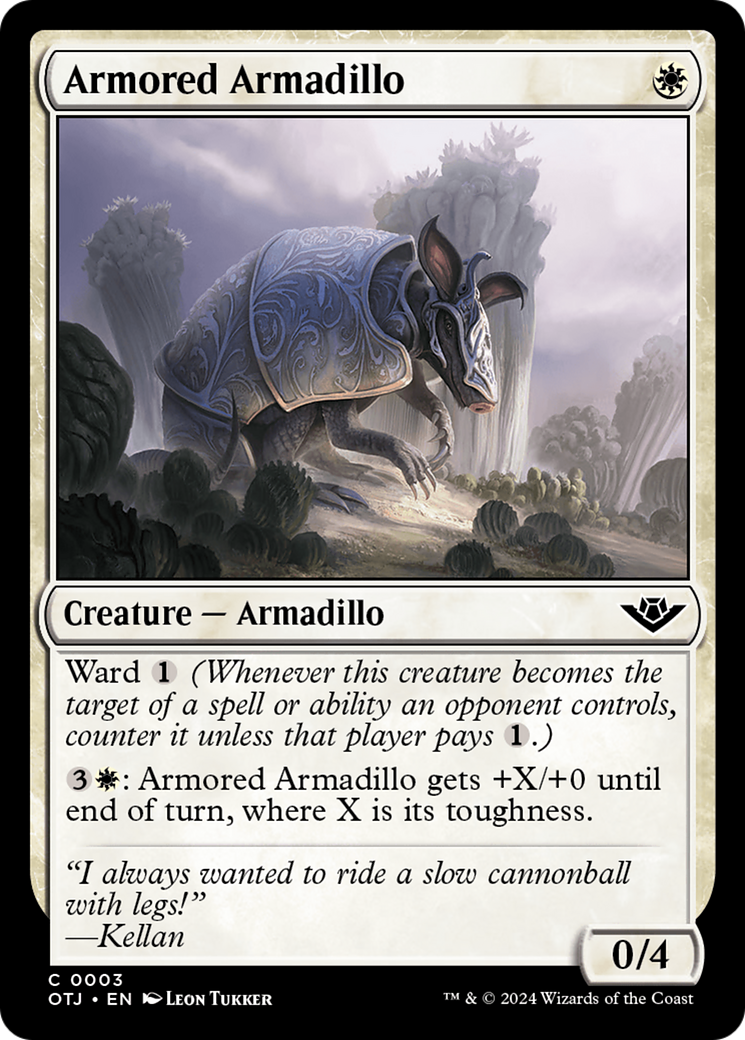 Armored Armadillo (OTJ-003) - Outlaws of Thunder Junction - Premium MTG Single from Wizards of the Coast - Just $0.25! Shop now at Game Crave Tournament Store