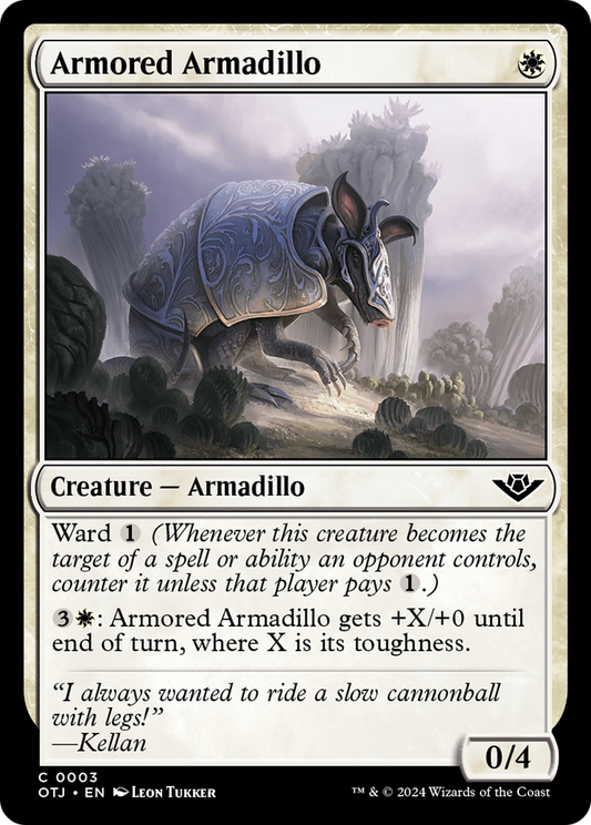 Armored Armadillo (OTJ-003) - Outlaws of Thunder Junction - Premium MTG Single from Wizards of the Coast - Just $0.25! Shop now at Game Crave Tournament Store