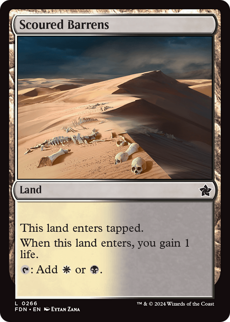 Scoured Barrens (FDN-266) - Foundations - Premium MTG Single from Wizards of the Coast - Just $0.25! Shop now at Game Crave Tournament Store