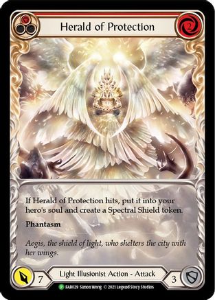 Herald of Protection (Red) (FAB029) - Flesh and Blood: Promo Cards Rainbow Foil