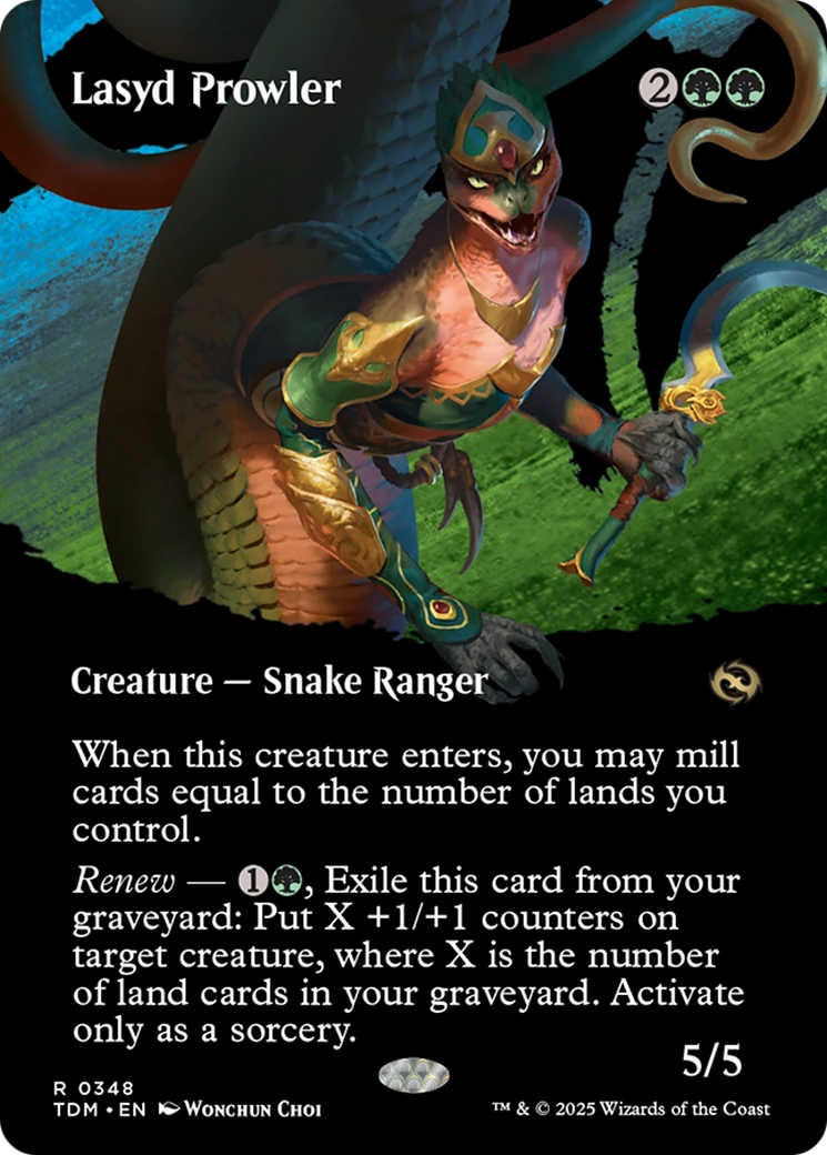 Lasyd Prowler (TDM-348) - Tarkir: Dragonstorm: (Showcase) (Borderless) Foil - Premium MTG Single from Wizards of the Coast - Just $0.11! Shop now at Game Crave Tournament Store