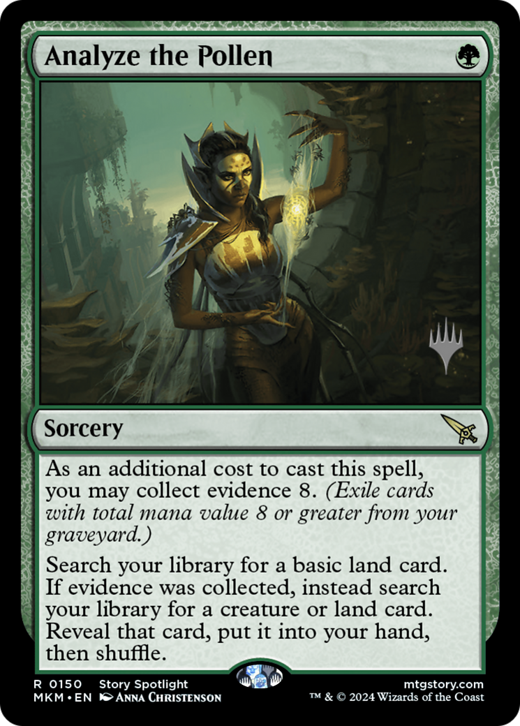 Analyze the Pollen (PMKM-150P) - Murders at Karlov Manor Promos Foil - Premium MTG Single from Wizards of the Coast - Just $0.47! Shop now at Game Crave Tournament Store