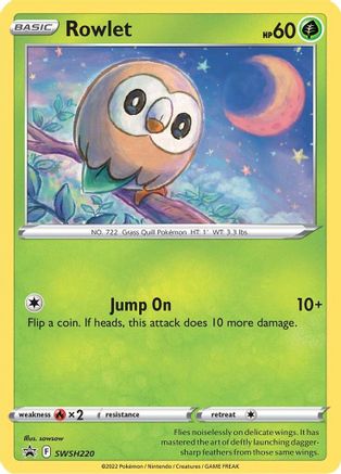 Rowlet SWSH220/307 - SWSH Black Star Promos Holofoil