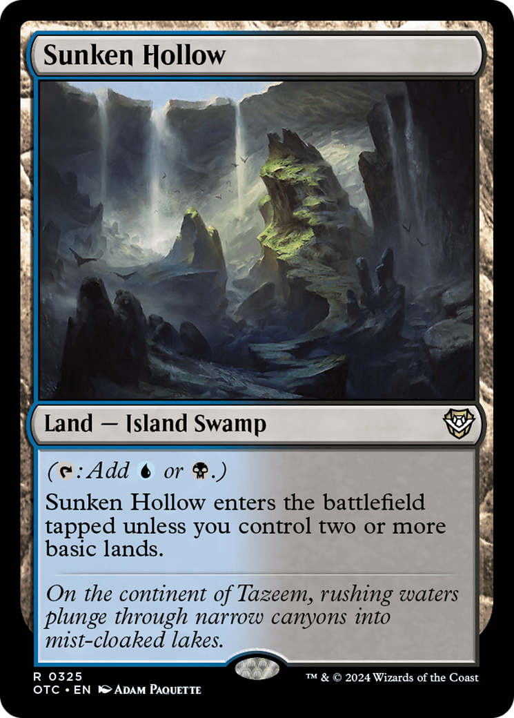 Sunken Hollow (OTC-325) - Outlaws of Thunder Junction Commander - Premium MTG Single from Wizards of the Coast - Just $0.25! Shop now at Game Crave Tournament Store