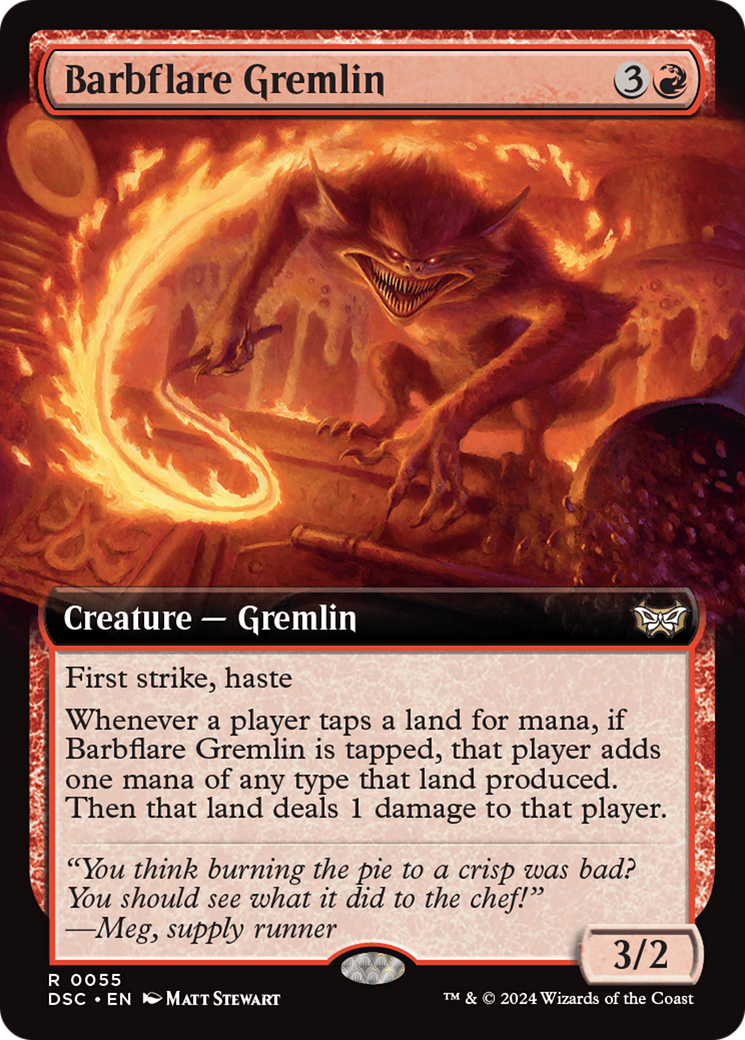 Barbflare Gremlin (DSC-055) - Duskmourn: House of Horror Commander: (Extended Art) - Premium MTG Single from Wizards of the Coast - Just $0.25! Shop now at Game Crave Tournament Store