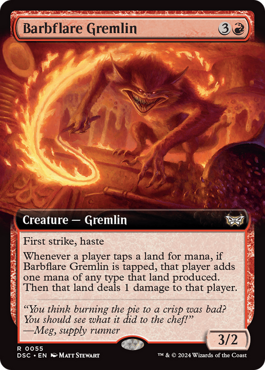 Barbflare Gremlin (DSC-055) - Duskmourn: House of Horror Commander: (Extended Art) - Premium MTG Single from Wizards of the Coast - Just $0.25! Shop now at Game Crave Tournament Store