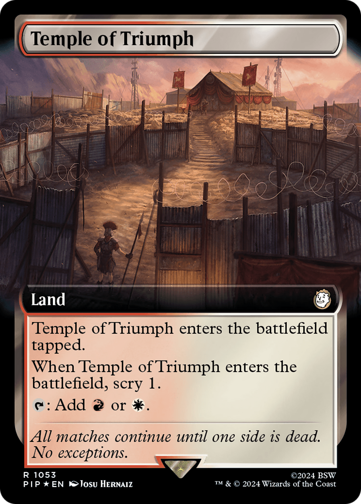 Temple of Triumph (PIP-1053) - Fallout: (Extended Art) Foil - Premium MTG Single from Wizards of the Coast - Just $0.83! Shop now at Game Crave Tournament Store