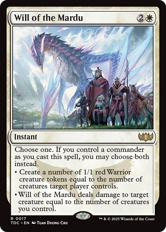 Will of the Mardu (TDC-017) - Tarkir: Dragonstorm Commander - Premium MTG Single from Wizards of the Coast - Just $0.88! Shop now at Game Crave Tournament Store