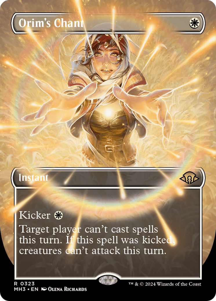 Orim's Chant (MH3-323) - Modern Horizons 3 (Borderless) Foil - Premium MTG Single from Wizards of the Coast - Just $17.78! Shop now at Game Crave Tournament Store