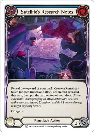 Sutcliffe's Research Notes (Blue) (1HP299) - History Pack Vol.1