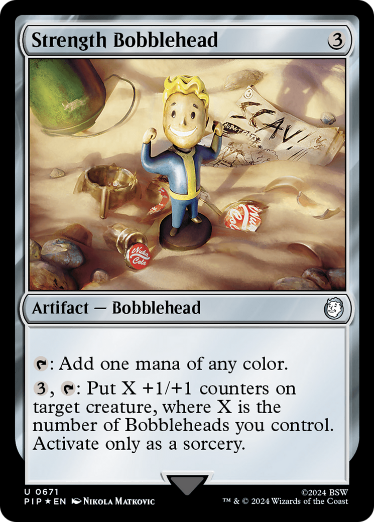 Strength Bobblehead (PIP-671) - Fallout Foil - Premium MTG Single from Wizards of the Coast - Just $19.86! Shop now at Game Crave Tournament Store