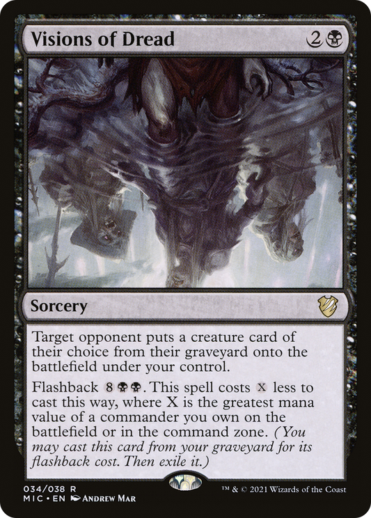 Visions of Dread (MIC-034) - Midnight Hunt Commander - Premium MTG Single from Wizards of the Coast - Just $0.08! Shop now at Game Crave Tournament Store