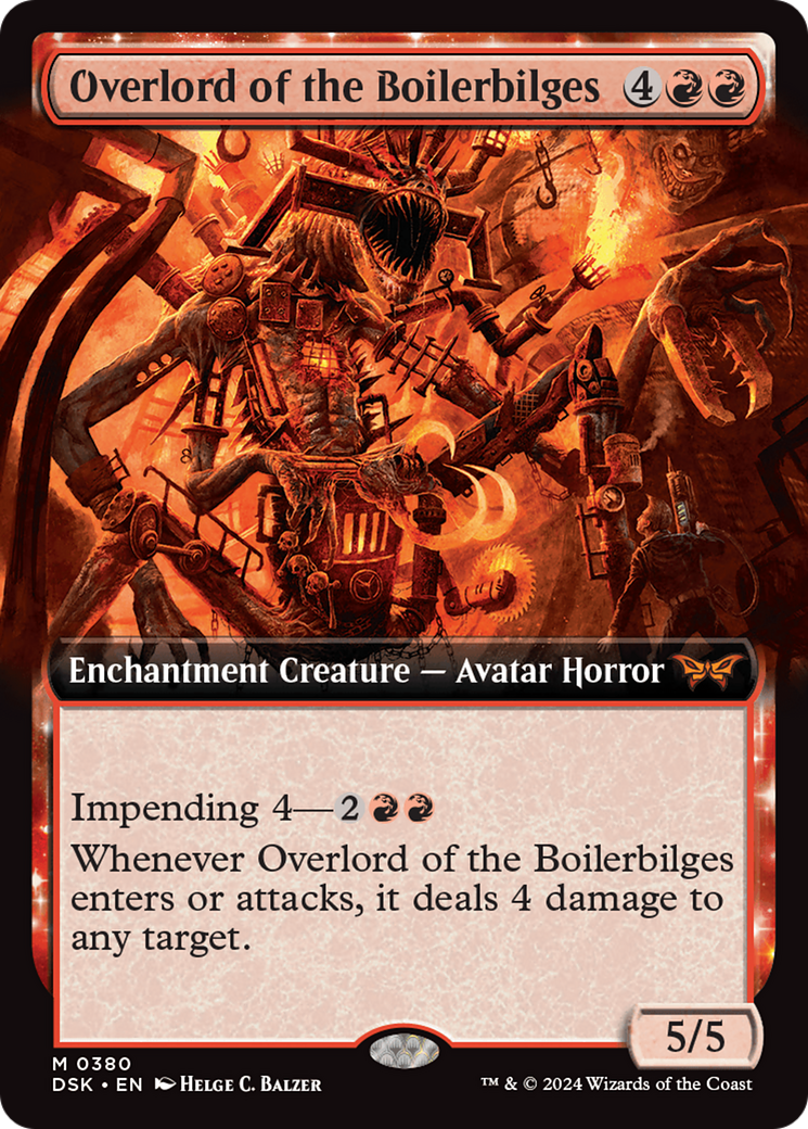 Overlord of the Boilerbilges (DSK-380) - Duskmourn: House of Horror: (Extended Art, nyxtouched) - Premium MTG Single from Wizards of the Coast - Just $1.68! Shop now at Game Crave Tournament Store