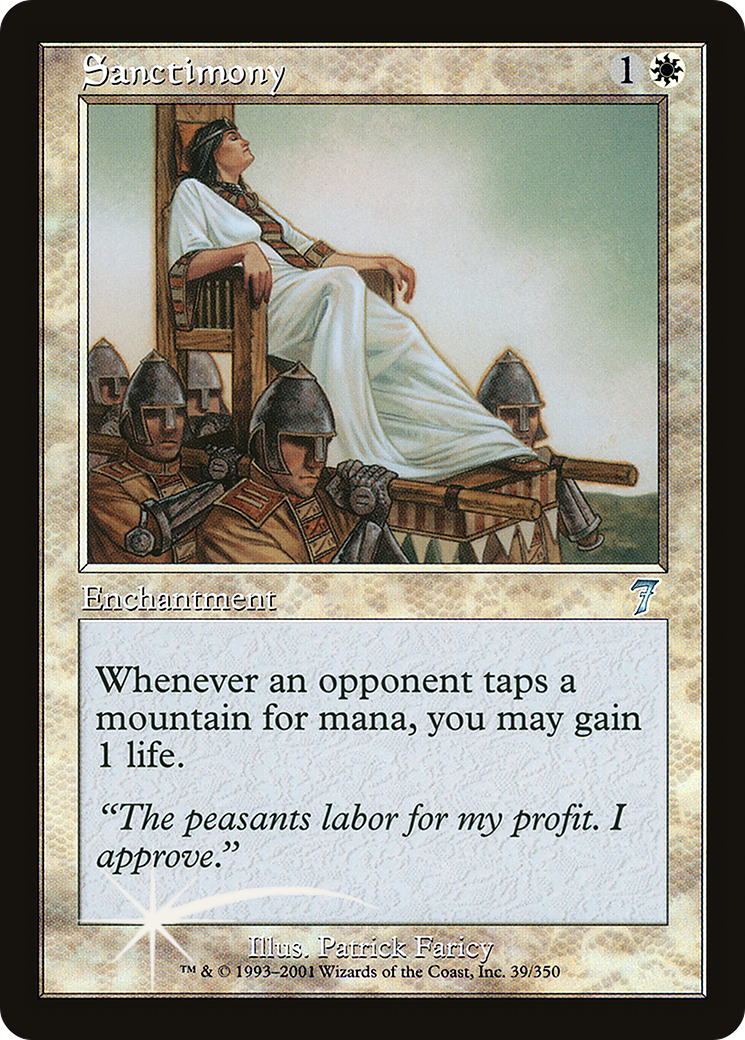 Sanctimony (7ED-039) - 7th Edition Foil
