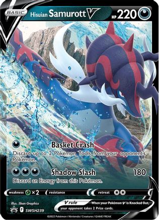 Hisuian Samurott V SWSH239/307 - SWSH Black Star Promos Holofoil