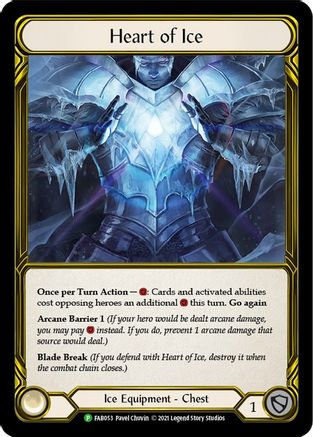 Heart of Ice (Golden) (FAB053) - Flesh and Blood: Promo Cards Cold Foil