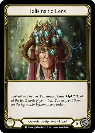 Talismanic Lens (Golden) (FAB066) - Flesh and Blood: Promo Cards Cold Foil