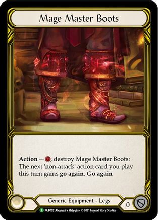 Mage Master Boots (Golden) (FAB067) - Flesh and Blood: Promo Cards Cold Foil