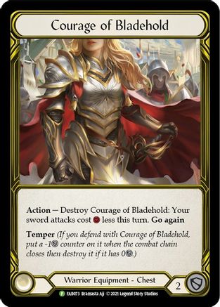 Courage of Bladehold (Golden) (FAB073) - Flesh and Blood: Promo Cards