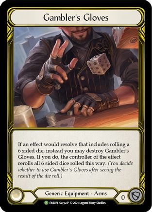 Gambler's Gloves (Golden) (FAB074) - Flesh and Blood: Promo Cards Cold Foil