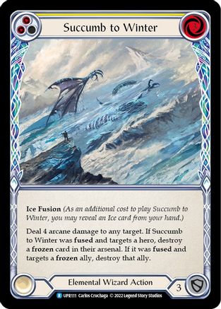 Succumb to Winter (Yellow) (UPR111) - Uprising Rainbow Foil