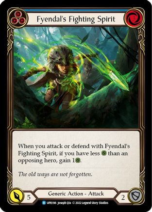 Fyendal's Fighting Spirit (Blue) (UPR196) - Uprising Rainbow Foil