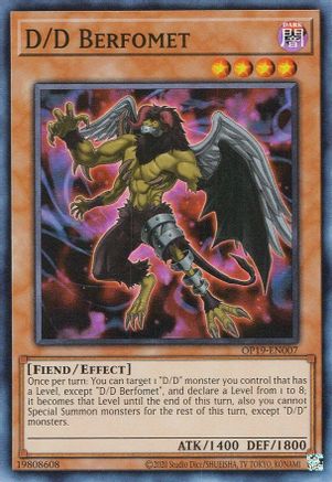 D/D Berfomet (OP19-EN007) - OTS Tournament Pack 19 Unlimited - Premium Yugioh Single from Konami - Just $0.25! Shop now at Game Crave Tournament Store