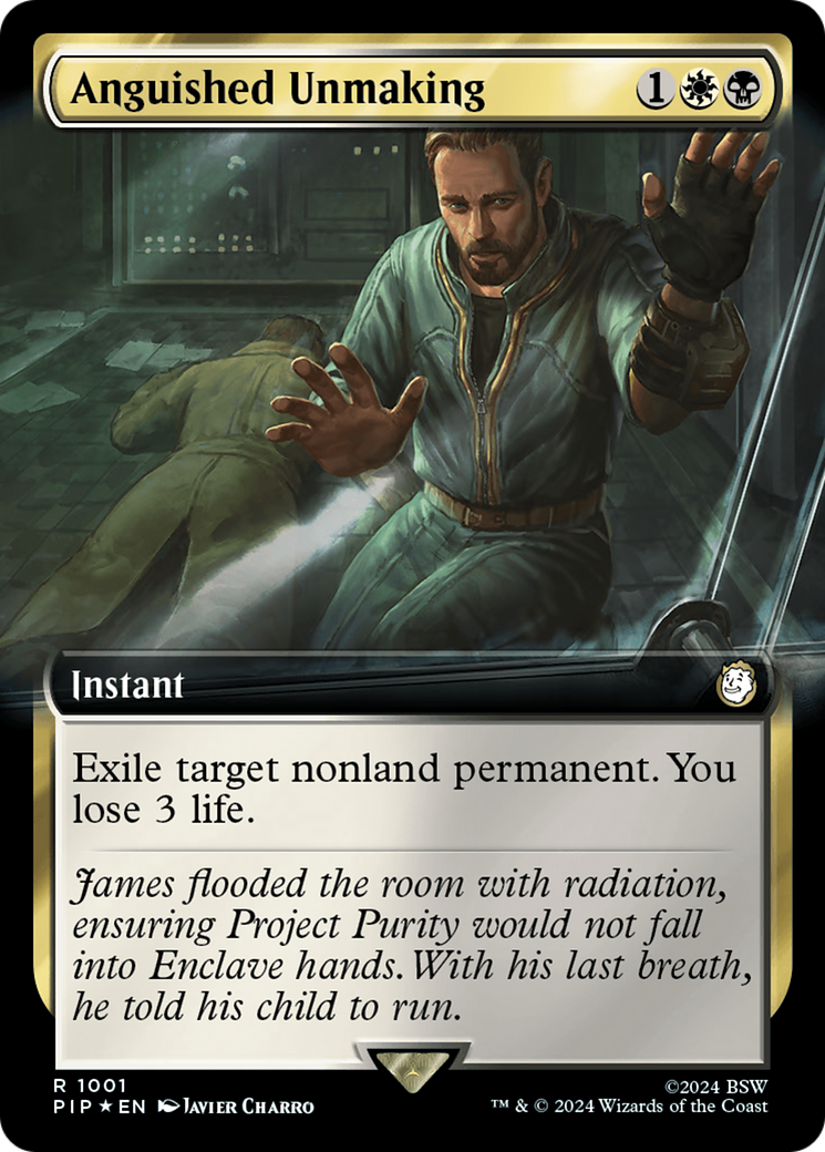 Anguished Unmaking (PIP-1001) - Fallout: (Extended Art) Foil - Premium MTG Single from Wizards of the Coast - Just $1.62! Shop now at Game Crave Tournament Store