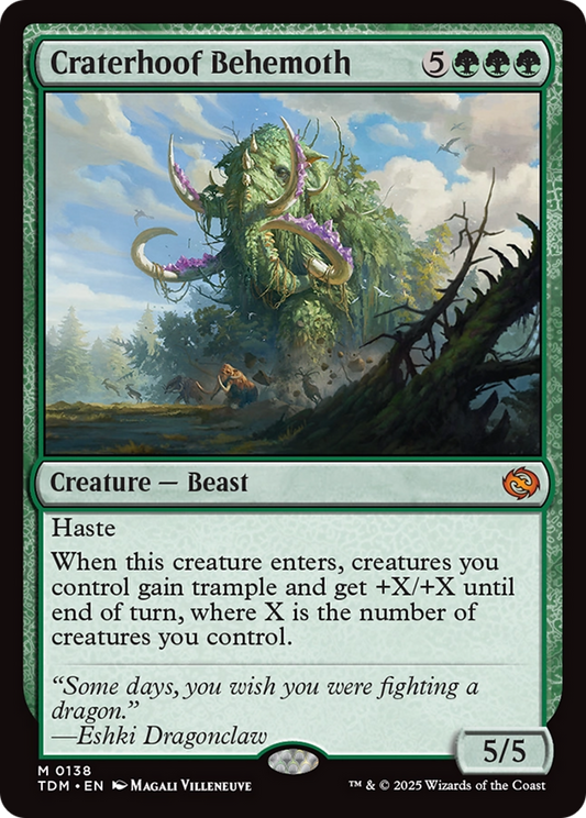 Craterhoof Behemoth (TDM-138) - Tarkir: Dragonstorm Foil - Premium MTG Single from Wizards of the Coast - Just $2.77! Shop now at Game Crave Tournament Store