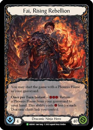 Fai, Rising Rebellion - HER065 (HER065) - Flesh and Blood: Promo Cards Rainbow Foil