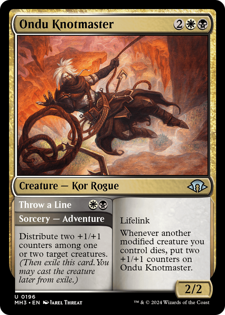 Ondu Knotmaster // Throw a Line (MH3-196) - Modern Horizons 3 Foil - Premium MTG Single from Wizards of the Coast - Just $0.25! Shop now at Game Crave Tournament Store