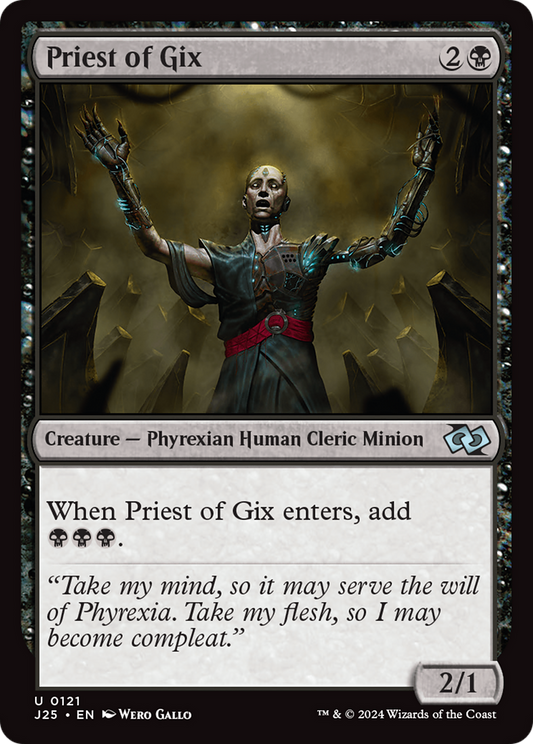 Priest of Gix (J25-121) - Foundations Jumpstart - Premium MTG Single from Wizards of the Coast - Just $0.25! Shop now at Game Crave Tournament Store