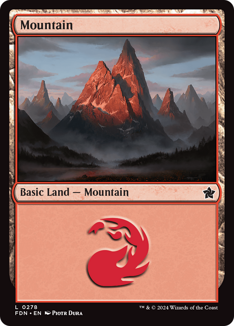 Mountain (FDN-278) - Foundations - Premium MTG Single from Wizards of the Coast - Just $0.25! Shop now at Game Crave Tournament Store