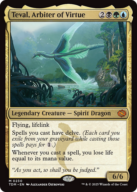 Teval, Arbiter of Virtue (TDM-230) - Tarkir: Dragonstorm - Premium MTG Single from Wizards of the Coast - Just $0.13! Shop now at Game Crave Tournament Store