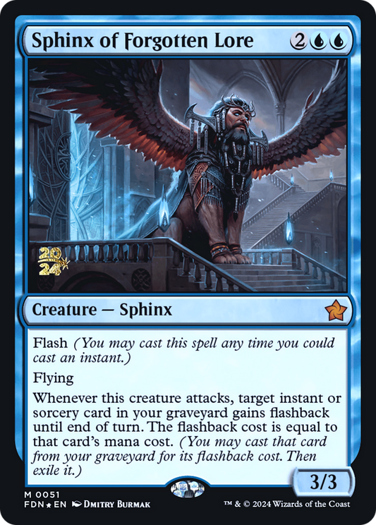 Sphinx of Forgotten Lore (PRE-51S) - Foundations Promos Foil - Premium MTG Single from Wizards of the Coast - Just $0.38! Shop now at Game Crave Tournament Store