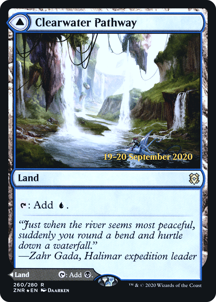 Clearwater Pathway // Murkwater Pathway (PZNR-260S) - Zendikar Rising Promos Foil