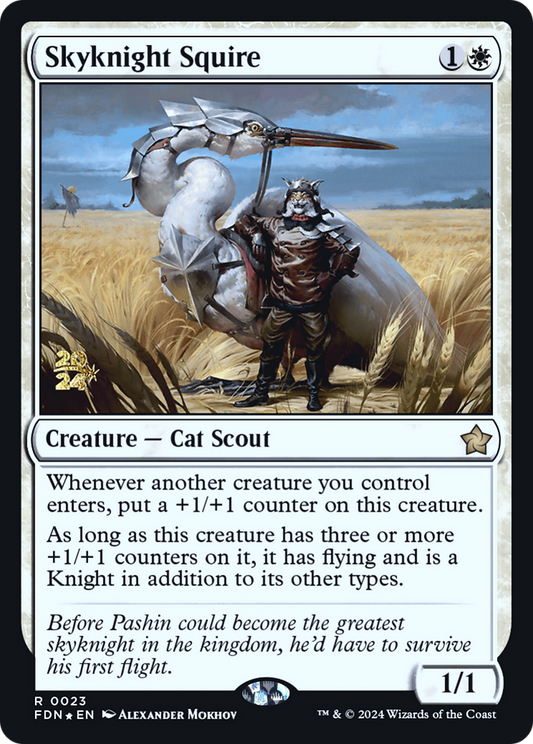 Skyknight Squire (PRE-23S) - Foundations Promos Foil - Premium MTG Single from Wizards of the Coast - Just $0.33! Shop now at Game Crave Tournament Store