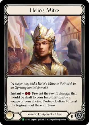 Helio's Mitre (LGS103) - Flesh and Blood: Promo Cards Rainbow Foil