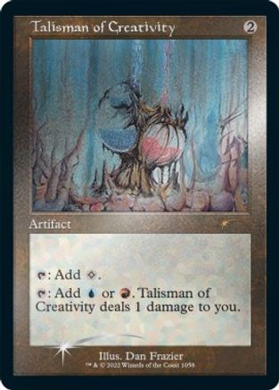 Talisman of Creativity (Retro Frame) (Foil Etched) (SLD-1058) - Secret Lair Drop Series Foil - Premium MTG Single from Wizards of the Coast - Just $7.33! Shop now at Game Crave Tournament Store