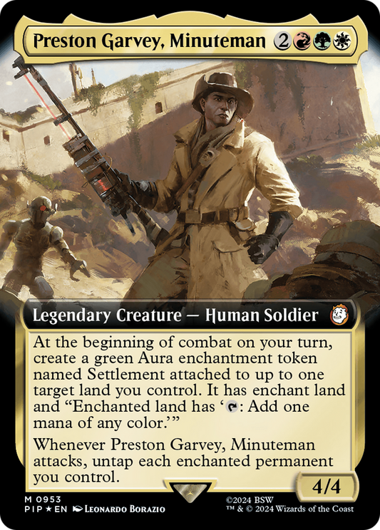 Preston Garvey, Minuteman (PIP-953) - Fallout: (Extended Art) Foil - Premium MTG Single from Wizards of the Coast - Just $1.53! Shop now at Game Crave Tournament Store