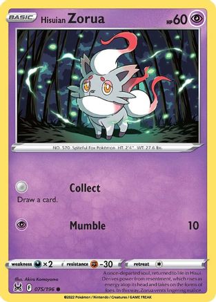 Hisuian Zorua 75/196 - Lost Origin