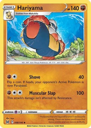 Hariyama 98/196 - Lost Origin