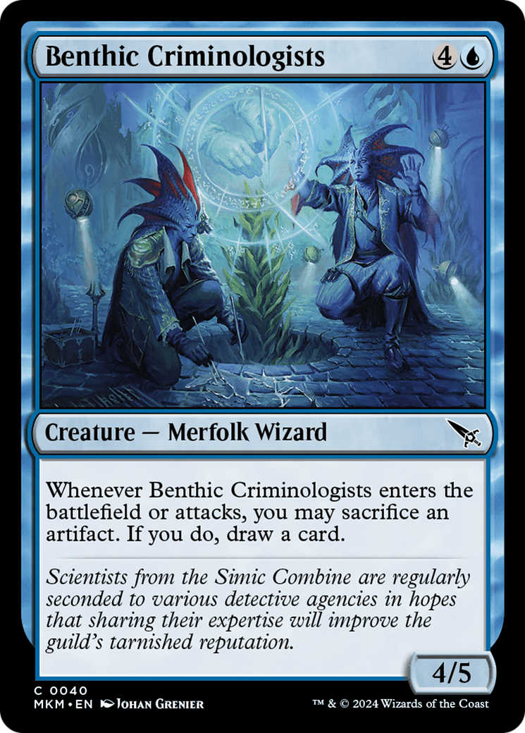 Benthic Criminologists (MKM-040) - Murders at Karlov Manor - Premium MTG Single from Wizards of the Coast - Just $0.25! Shop now at Game Crave Tournament Store
