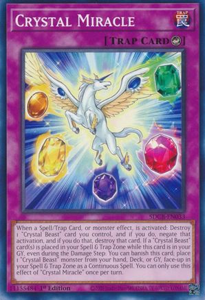 Crystal Miracle (SDCB-EN033) - Structure Deck: Legend of the Crystal Beasts 1st Edition - Premium Yugioh Single from Konami - Just $0.25! Shop now at Game Crave Tournament Store