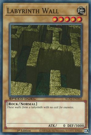 Labyrinth Wall (SGX2-END02) - Speed Duel GX: Midterm Paradox 1st Edition - Premium Yugioh Single from Konami - Just $0.25! Shop now at Game Crave Tournament Store