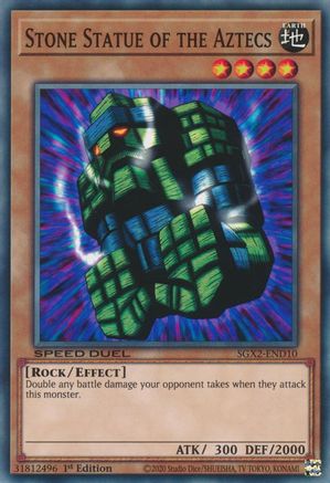 Stone Statue of the Aztecs (SGX2-END10) - Speed Duel GX: Midterm Paradox 1st Edition - Premium Yugioh Single from Konami - Just $0.25! Shop now at Game Crave Tournament Store